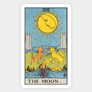 The Moon tarot card Sticker